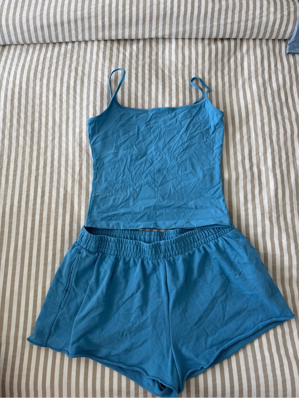 Garage Blue Shorts & Tank Active Set